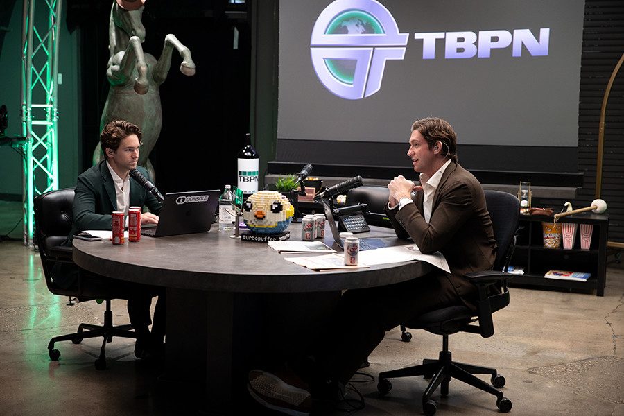 TBPN hosts on set; TBPN was acquired by OpenAI in 2026